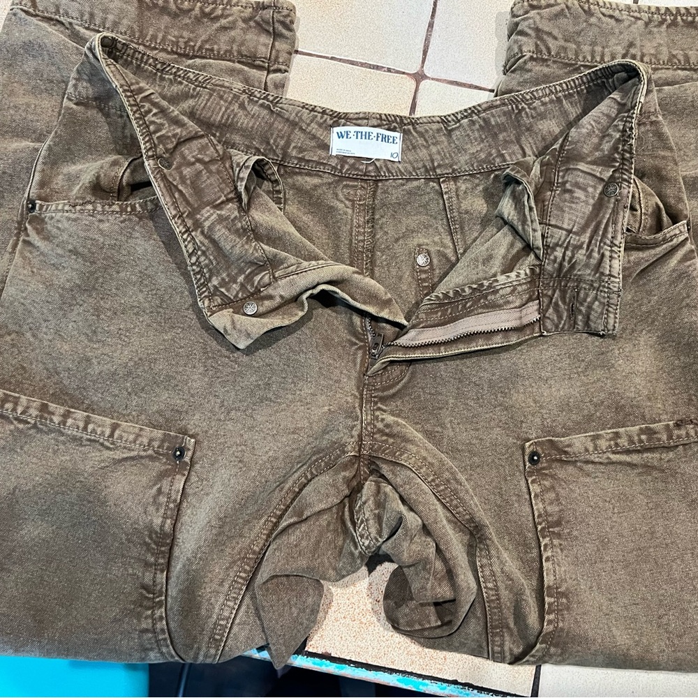 We The Free Olive Cargo Pants